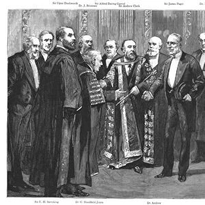Conversazione at the Royal College of Physicians, Pall Mall East, 1888. Creator: Unknown