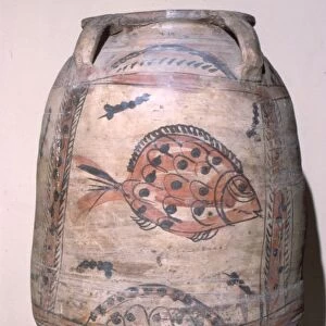 Coptic jar with fish, Egypt, c6th-8th century