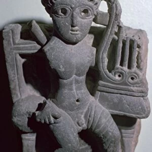 Coptic statuette of Orpheus with a lyre, 3rd century