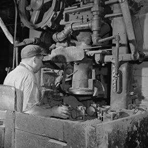A core blowing machine, New Britain, Connecticut, 1943. Creator: Gordon Parks