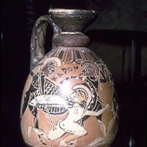 Corinthian Lekythos with warriors, c575 BC
