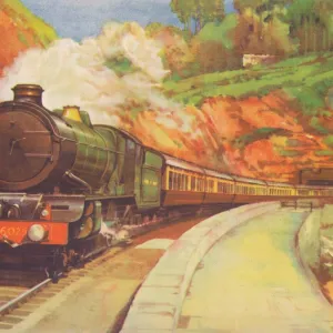 Cornish Rivera Limited, G. W. R. near Dawlish, 1940