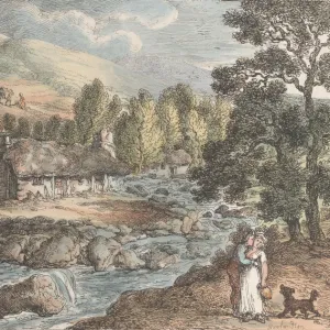 A Cornish Waterfall, from Views in Cornwall, 1812. 1812