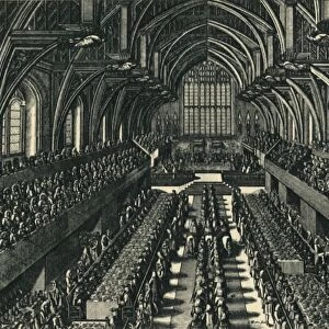 The Coronation Dinner of James II in Westminster Hall, 1685, (1947). Creator: Samuel Moore