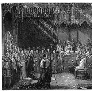Coronation of Queen Victoria at Westminster Abbey, London, 28 June 1838, (1900)