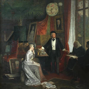 Cosima Wagner, Richard Wagner, Franz Liszt and Hans von Wolzogen in the Wahnfried, Bayreuth, 1881