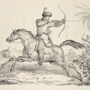 Cossacks on Horseback Hunting Deer, 1821-36. Creator: Carle Vernet
