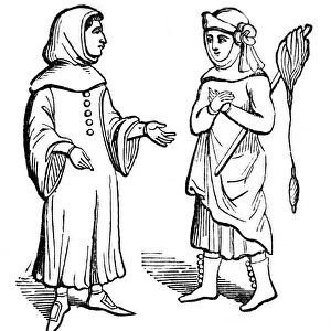 Costume of the commonality, 14th century, (1910)