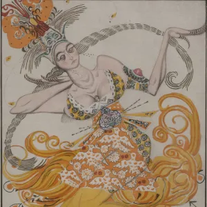 Costume design for the ballet The Firebird (L oiseau de feu) by I. Stravinsky