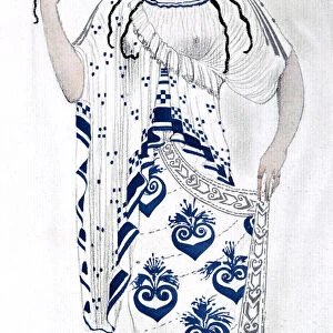 Costume design for Ida Rubinstein as Helen in the ballet Helen of Sparta, 1912. Artist: Leon Bakst
