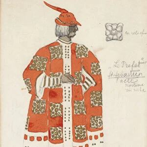 Costume design for the play The Martyrdom of St. Sebastian by Gabriele D Annuzio. Artist: Bakst, Leon (1866-1924)