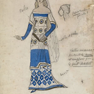 Costume design for the play The Martyrdom of St. Sebastian by Gabriele D Annuzio. Artist: Bakst, Leon (1866-1924)