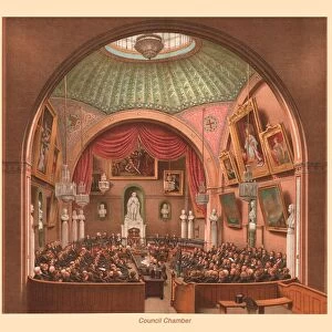 Council Chamber London Guildhall, 1886