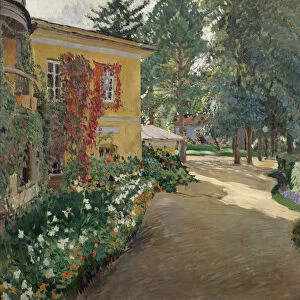 In a country estate, 1910. Artist: Vinogradov, Sergei Arsenyevich (1869-1938)