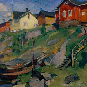 A country village in Finland, 1915. Artist: Braz, Osip Emmanuilovich (1872-1936)