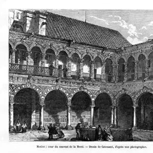 Court of the Convent of Mercy, Mexico, 19th century. Artist: H Catenacci