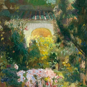 The Courtyard of the Sorolla House, 1917. Artist: Sorolla y Bastida, Joaquin (1863-1923)