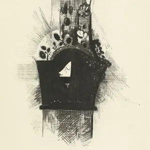オディロン・ルドン、「VOLUPTE, FANTOME ELASTIQUE」 Odilon Redon's Volupte, Fantome Elastique Print, 1890. Art Prints