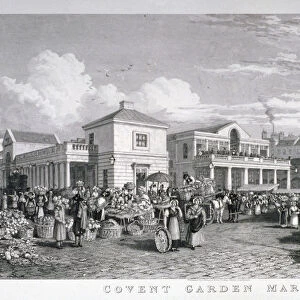 Covent Garden Market, Westminster, London, 1827. Artist: Frederick James Havell
