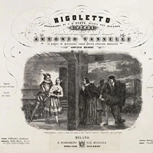 Cover of the first edition of the vocal score of opera Rigoletto by Giuseppe Verdi, 1852