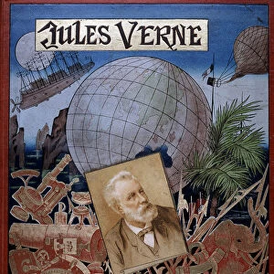 Cover of De la Terre a la Lune and Autour de la Lune, by Jules Verne, c1896