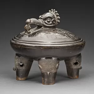 Covered Vessel with the Principal Bird and Peccary Heads, A. D. 200 / 300. Creator: Unknown