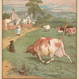 This is the cow with the crumpled horn... c1878. Creator: Randolph Caldecott
