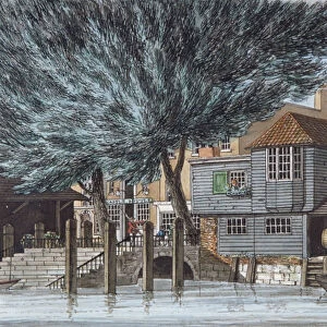 Three Cranes Wharf, 1801. Artist: Charles Tomkins