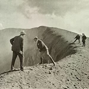At the Craters Brink, Asama-Yama, 1910. Creator: Herbert Ponting