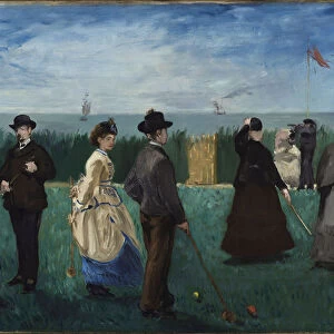 Croquet at Boulogne, c. 1871. Creator: Manet, Edouard (1832-1883)