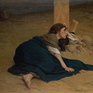 By the Cross. Artist: Maniser, Genrich Matveyevich (1847-1925)