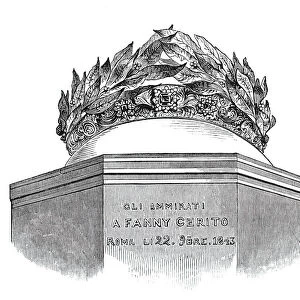 Crown presented to Cerito at Rome, 1844. Creator: Unknown