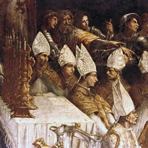 The Crowning of Charlemagne (detail), c1514. Artist: Raphael