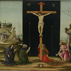 The Crucifixion with Saints, c. 1490. Creator: Botticelli, Sandro, (Workshop)
