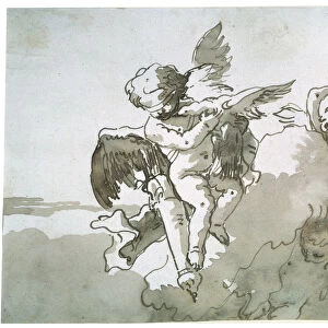 Cupids with Doves and a Torch, 17th centruy. Artist: Giovanni Battista Tiepolo