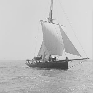 The cutter Monara under sail, 1914. Creator: Kirk & Sons of Cowes