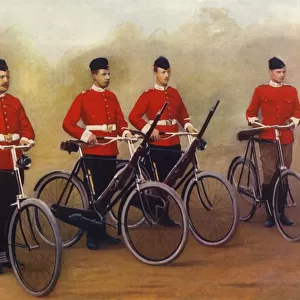 Cyclists - Lancashire Fusiliers, 1900. Creator: Gregory & Co