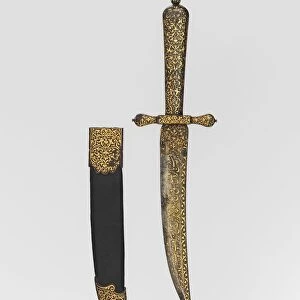 Dagger with Sheath, blade, Turkish; hilt and scabbard, European... blade, mid-16th century
