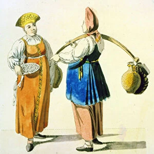 Dairywomen, 1799. Artist: Christian Gottfried Heinrich Geissler