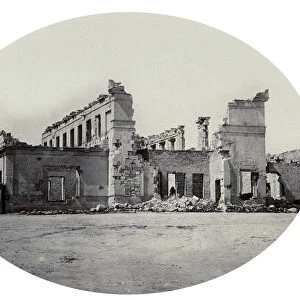 Damaged building in Sevastopol after the Crimean War, Crimea, 1850s