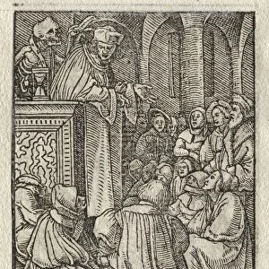 The Dance of Death: The Preacher; The Priest. Creator: Hans Holbein (German, 1497 / 98-1543)