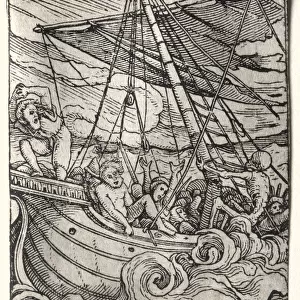 Dance of Death: The Sailor, c. 1526. Creator: Hans Holbein (German, 1497 / 98-1543)