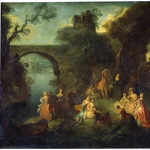 Dance at the River, c1720-1730. Artist: Pierre-Antoine Quillard