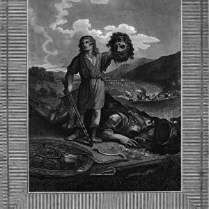 Davids victory over Goliath, (early 19th century). Creator: Warren