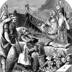 Death of Alaric I, King of the Visigoths at Cosenza, Italy, 410 (1872)