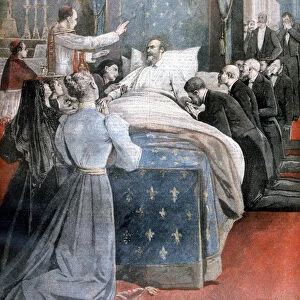 The death of the Comte de Paris, England, 1894. Artist: Lionel Noel Royer