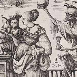 Death and the Devil Surprising Two Women, ca. 1515. Creator: Daniel Hopfer