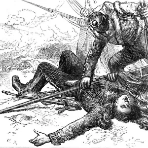 Death of Ensign Anstruther, c1880. Artist: C. R