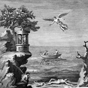 Death of Icarus, 18th century engraving