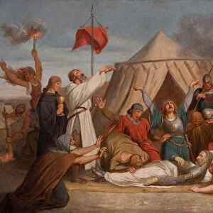 The Death of John Zizka, c. 1850. Artist: Javurek, Karel (1815-1909)